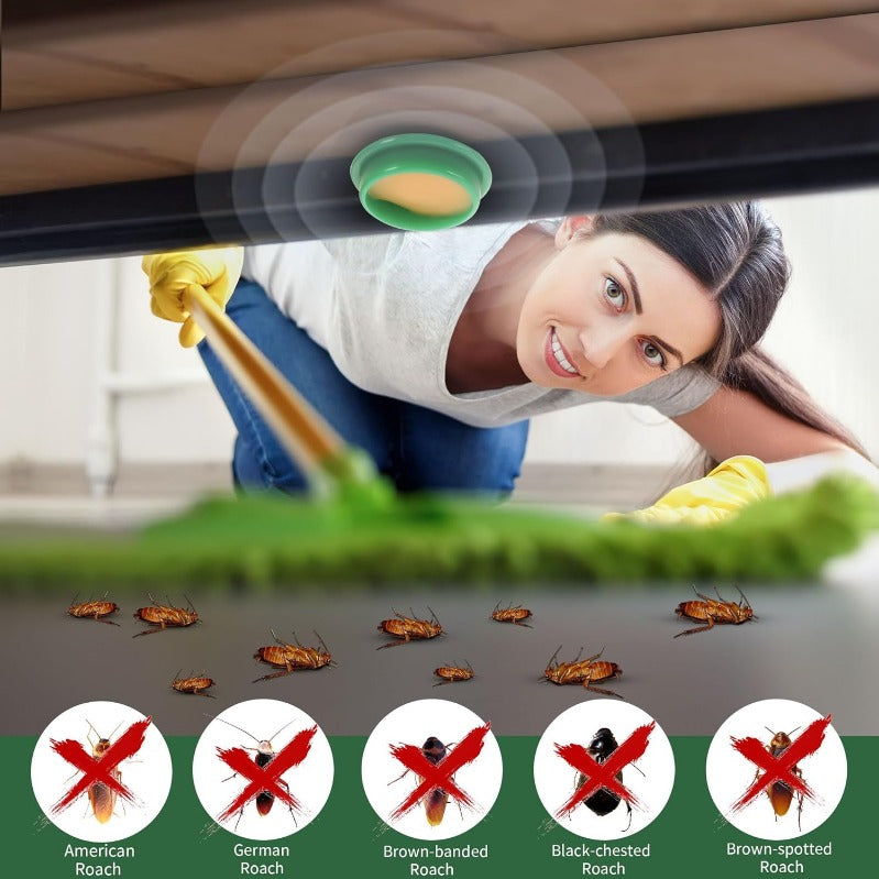 Roach Bait Discs, Indoor Cockroach Control Stations for Home Pest Defense-Ridorn