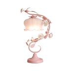 Rose Table Lamp, Elegant Flower Accent Light for Bedroom & Living Room-Ridorn