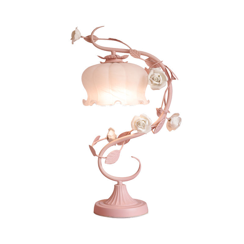 Rose Table Lamp, Elegant Flower Accent Light for Bedroom & Living Room-Ridorn
