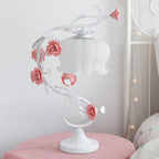 Rose Table Lamp, Elegant Flower Accent Light for Bedroom & Living Room-Ridorn