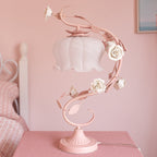 Rose Table Lamp, Elegant Flower Accent Light for Bedroom & Living Room-Ridorn