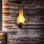 Rustic Kerosene Style LED Pendant Light | Vintage Industrial Hanging Fixture-Pendant Lights-Ridorn
