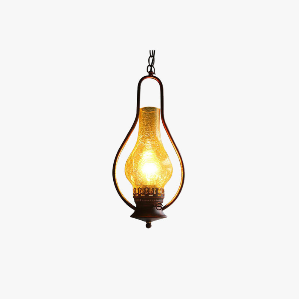 Rustic Kerosene Style LED Pendant Light | Vintage Industrial Hanging Fixture-Pendant Lights-Ridorn