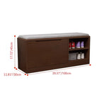 Scandinavian 2-Tier Shoe Storage Cabinet with Cushioned Seat | Ridorn-Shoe Storage-Ridorn