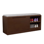 Scandinavian 2-Tier Shoe Storage Cabinet with Cushioned Seat | Ridorn-Shoe Storage-Ridorn