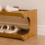 Scandinavian Bamboo Shoe Organizer - 2 to 6 Tier Storage | Ridorn