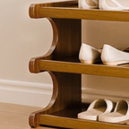 Scandinavian Bamboo Shoe Organizer - 2 to 6 Tier Storage | Ridorn