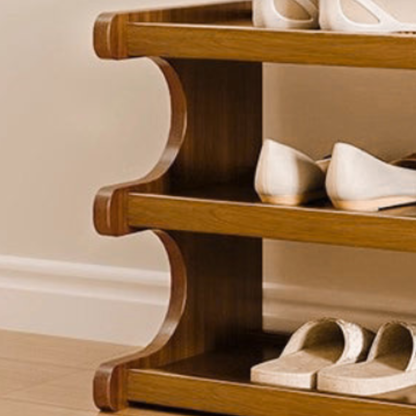 Scandinavian Bamboo Shoe Organizer - 2 to 6 Tier Storage | Ridorn