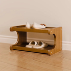 Scandinavian Bamboo Shoe Organizer - 2 to 6 Tier Storage | Ridorn