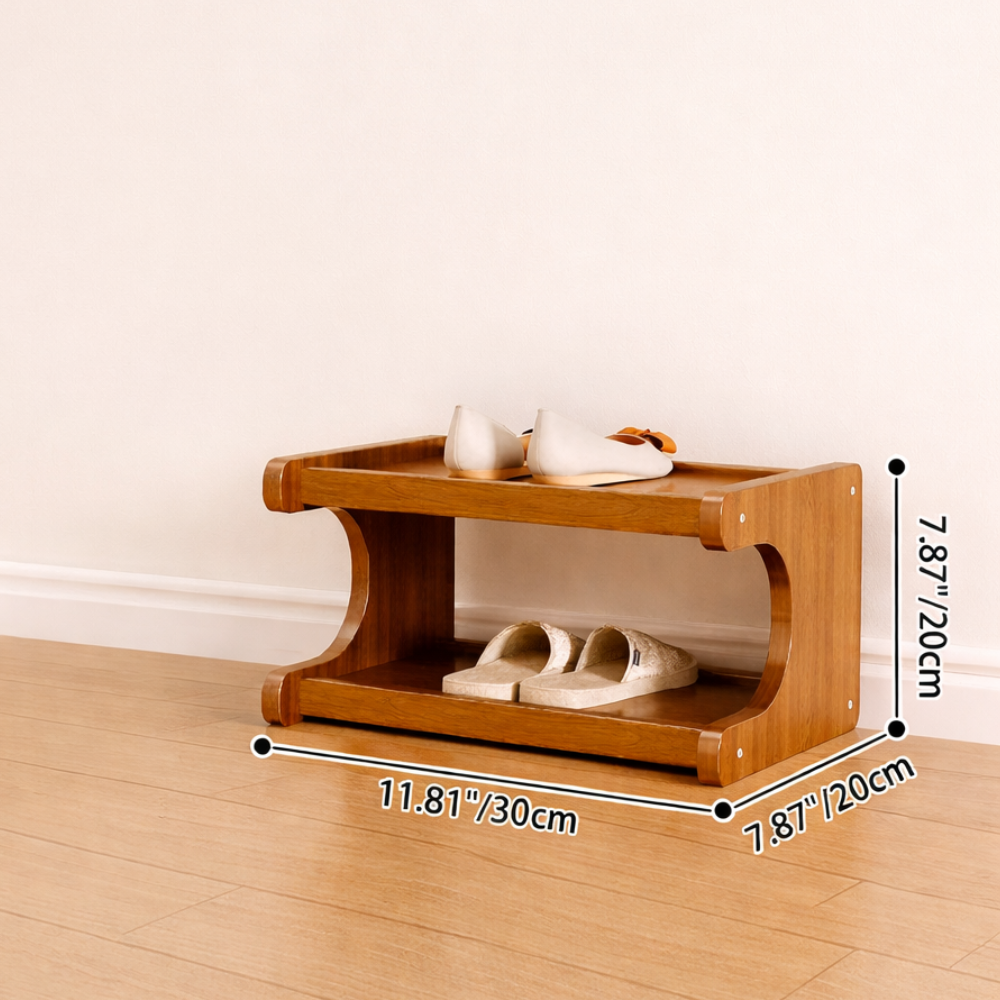 Scandinavian Bamboo Shoe Organizer - 2 to 6 Tier Storage | Ridorn