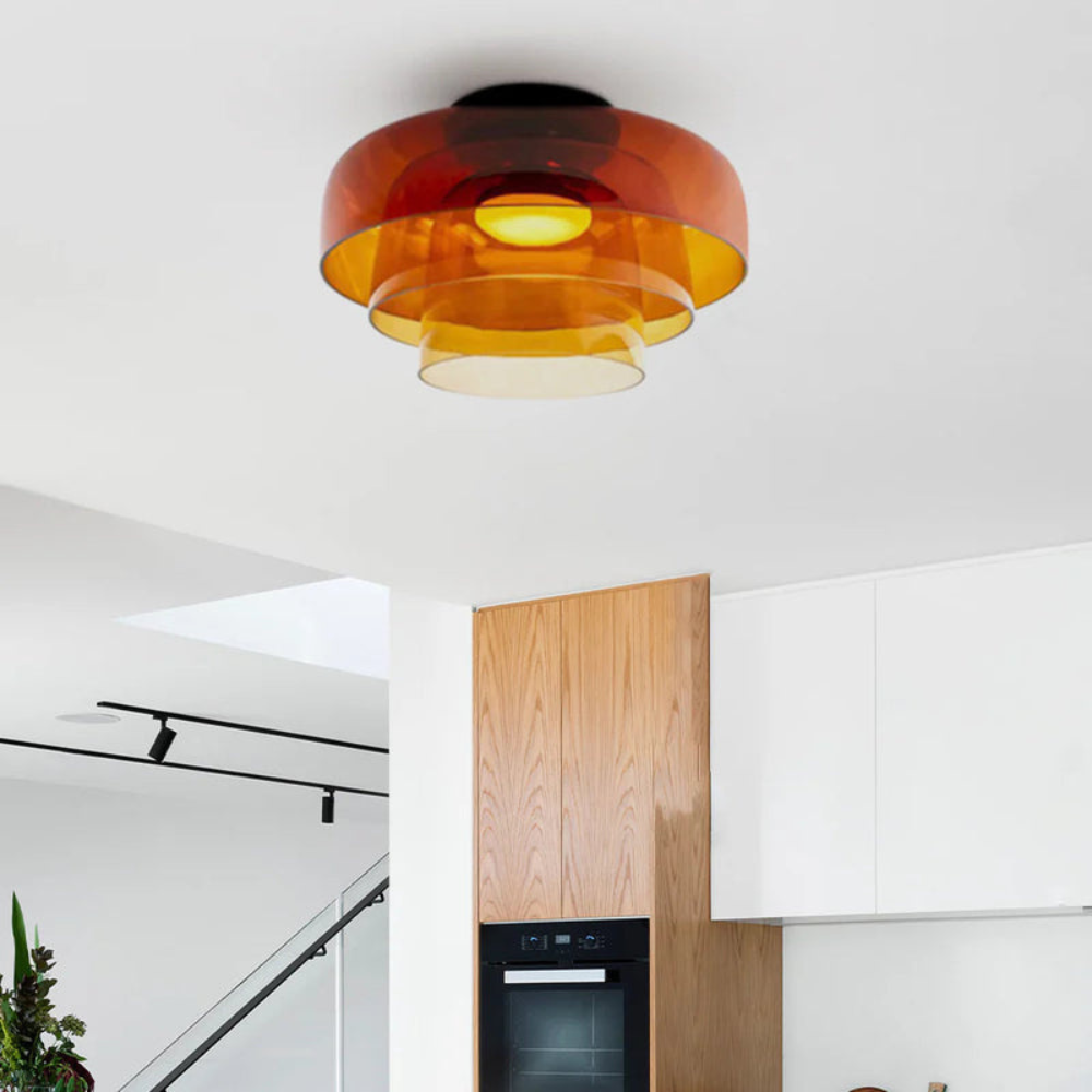 Modern frosted glass ceiling pendant light fixture