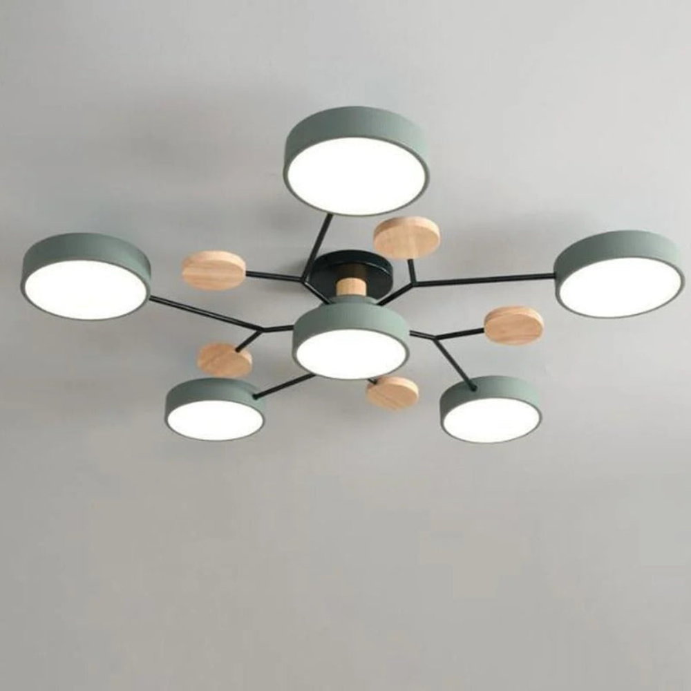 Sleek Halo LED Semi-Flush Ceiling Light for Modern Spaces | Ridorn