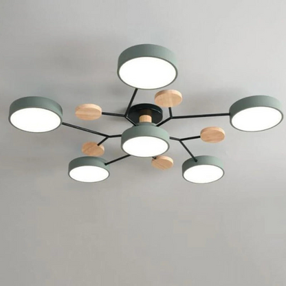 Sleek Halo LED Semi-Flush Ceiling Light for Modern Spaces | Ridorn