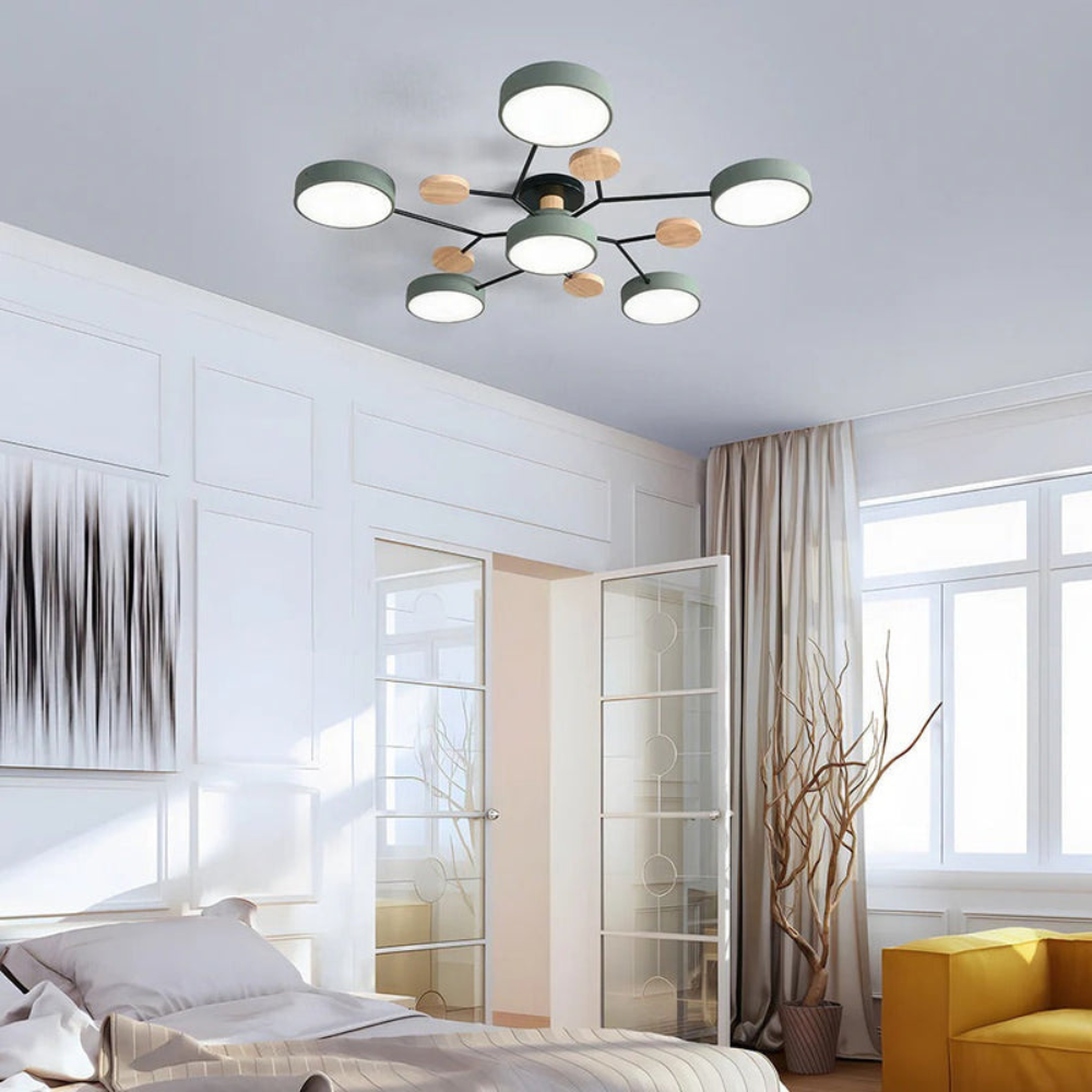 Sleek Halo LED Semi-Flush Ceiling Light for Modern Spaces | Ridorn
