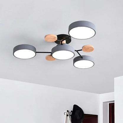 Sleek Halo LED Semi-Flush Ceiling Light for Modern Spaces | Ridorn