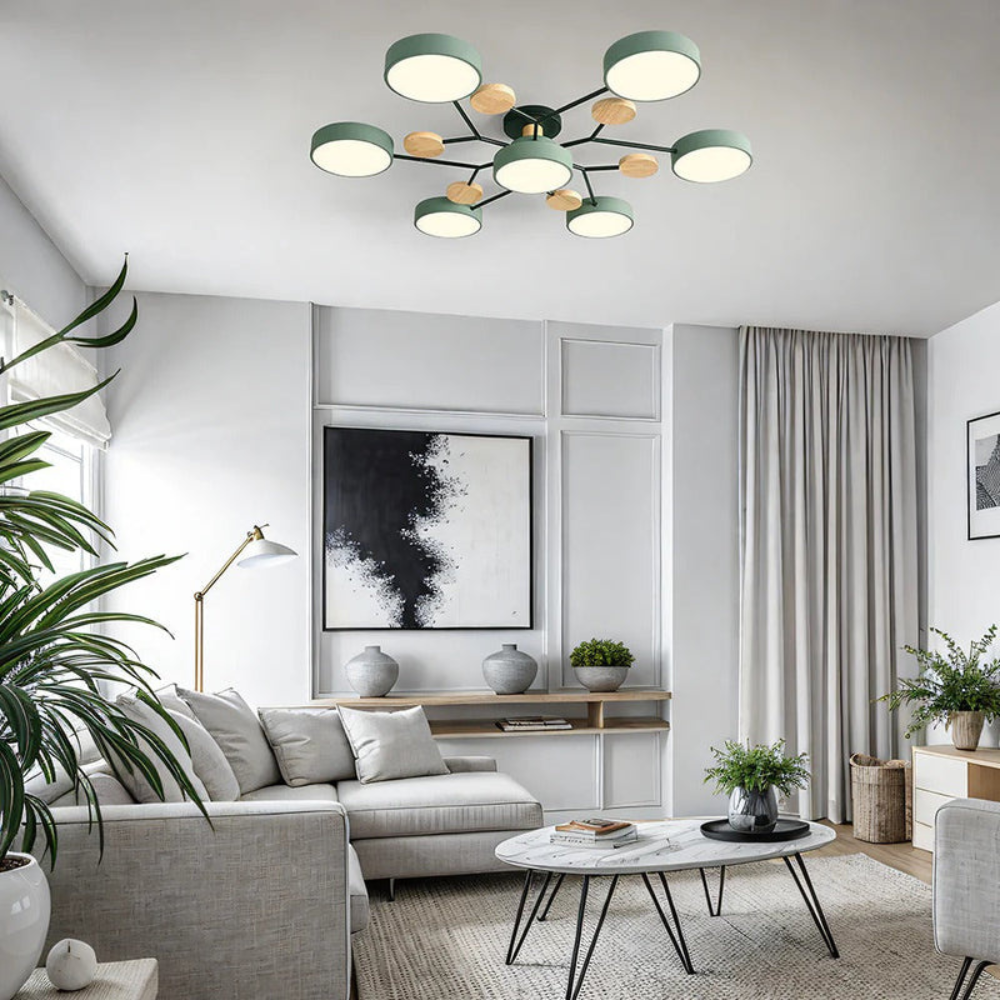 Sleek Halo LED Semi-Flush Ceiling Light for Modern Spaces | Ridorn