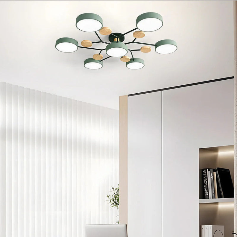 Sleek Halo LED Semi-Flush Ceiling Light for Modern Spaces | Ridorn
