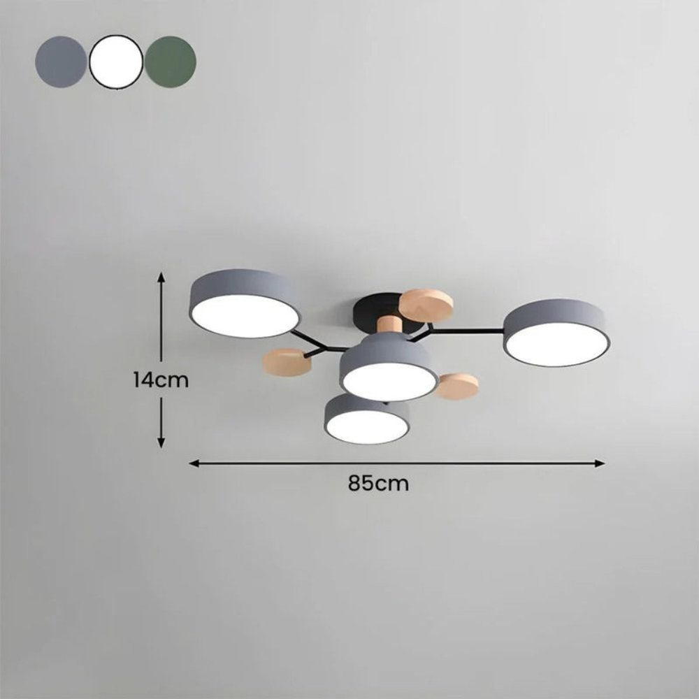 Sleek Halo LED Semi-Flush Ceiling Light for Modern Spaces | Ridorn