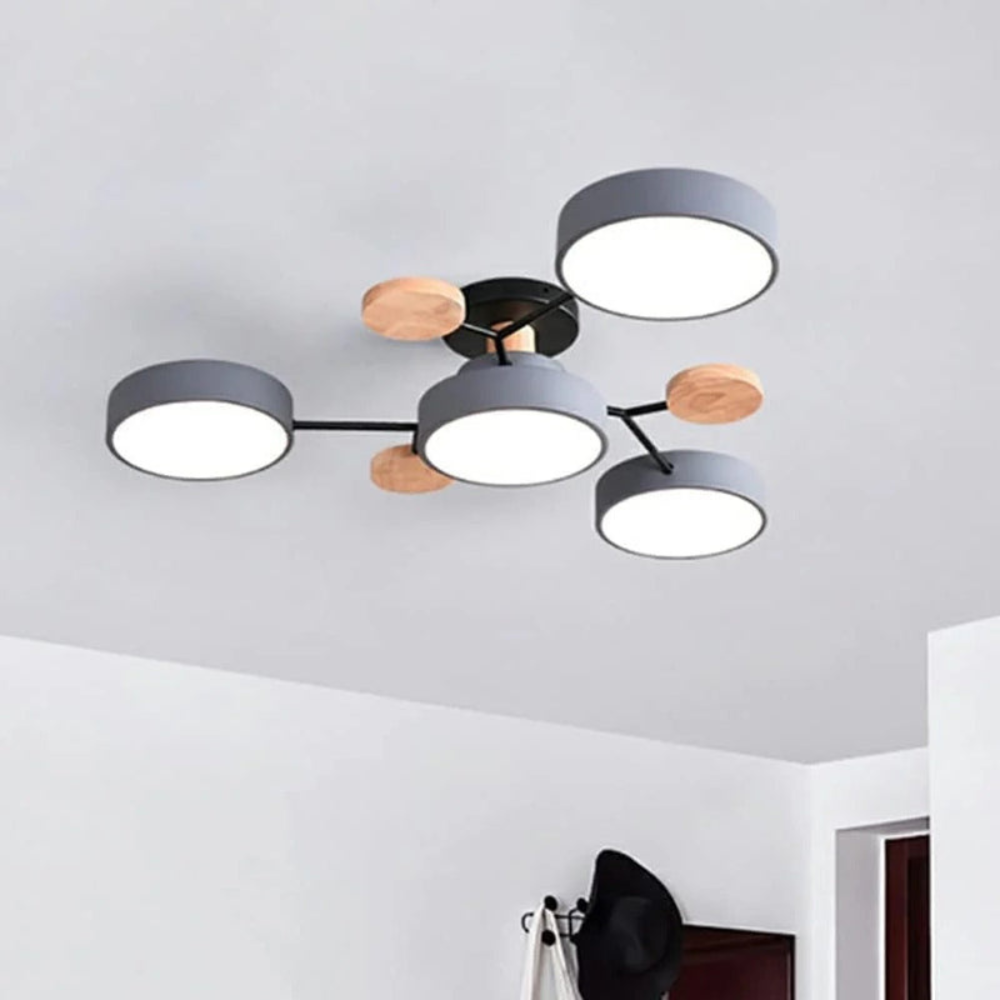 Sleek Halo LED Semi-Flush Ceiling Light for Modern Spaces | Ridorn