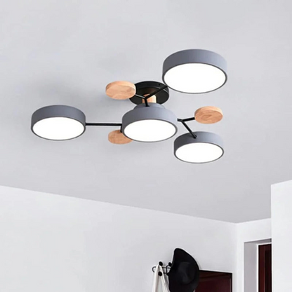 Sleek Halo LED Semi-Flush Ceiling Light for Modern Spaces | Ridorn