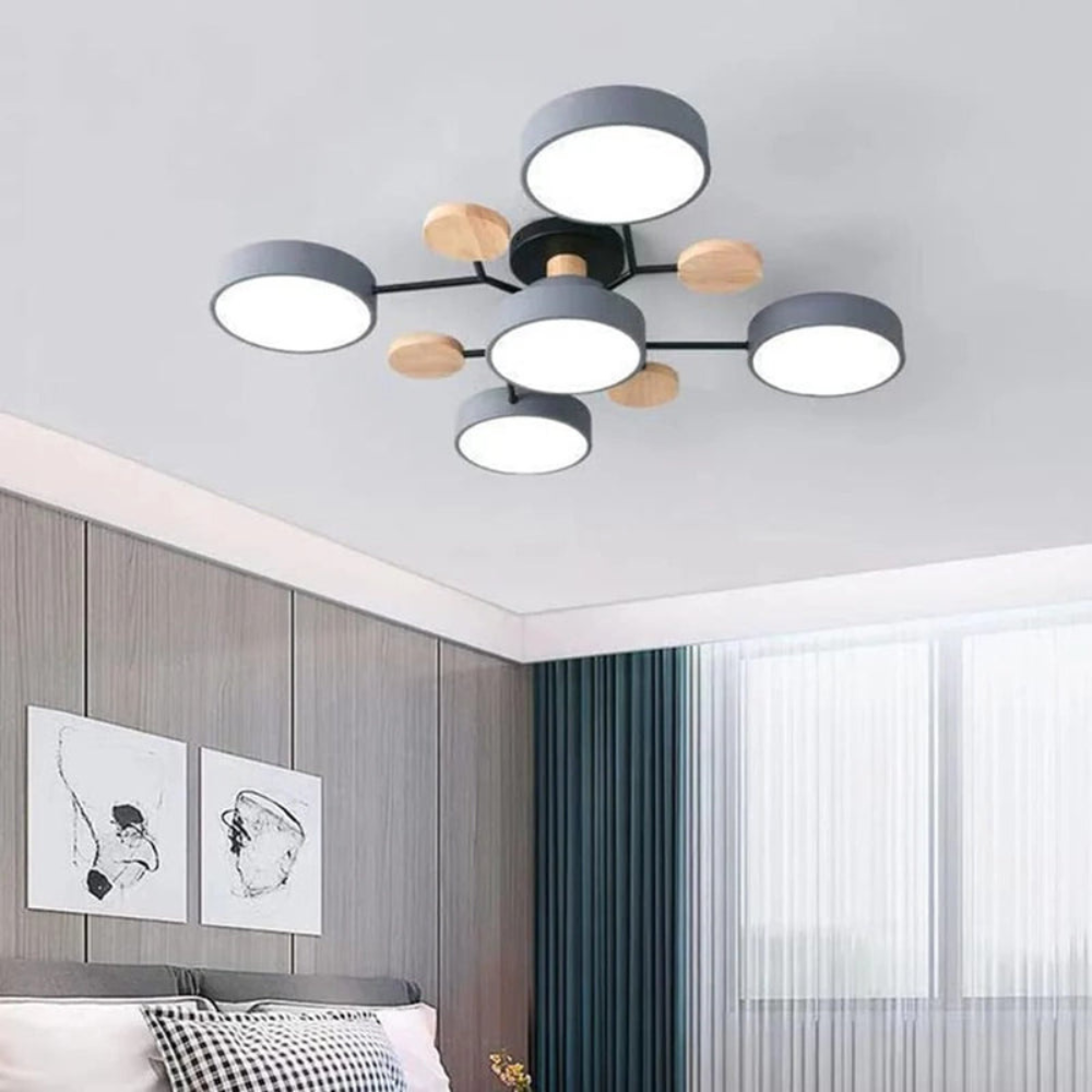 Sleek Halo LED Semi-Flush Ceiling Light for Modern Spaces | Ridorn