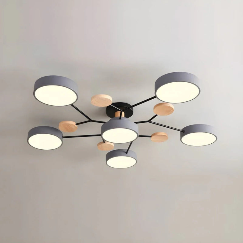 Sleek Halo LED Semi-Flush Ceiling Light for Modern Spaces | Ridorn