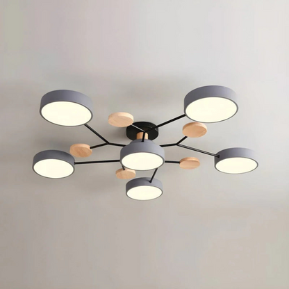 Sleek Halo LED Semi-Flush Ceiling Light for Modern Spaces | Ridorn