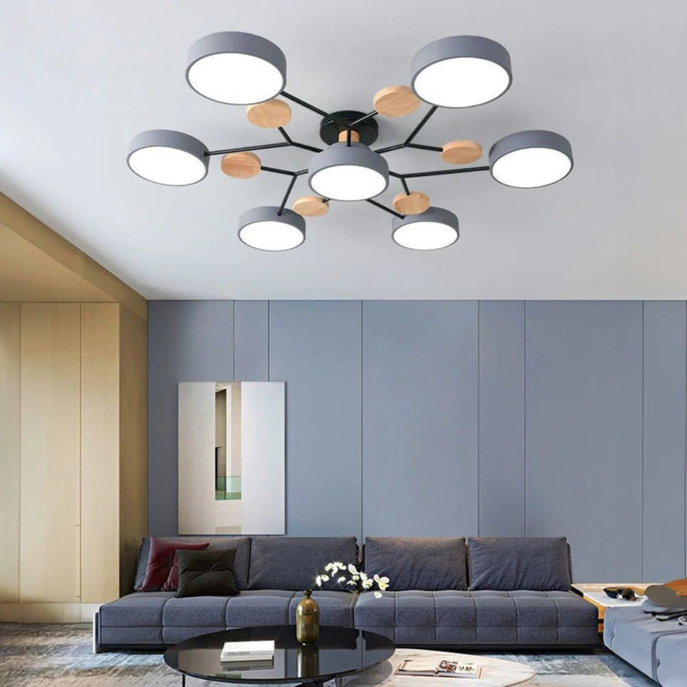 Sleek Halo LED Semi-Flush Ceiling Light for Modern Spaces | Ridorn