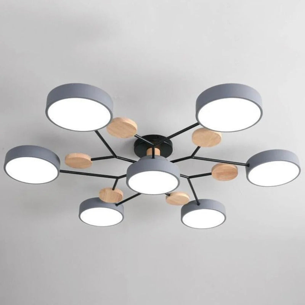 Sleek Halo LED Semi-Flush Ceiling Light for Modern Spaces | Ridorn