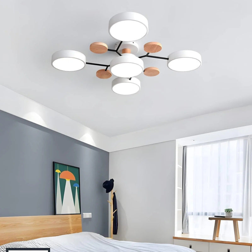 Sleek Halo LED Semi-Flush Ceiling Light for Modern Spaces | Ridorn