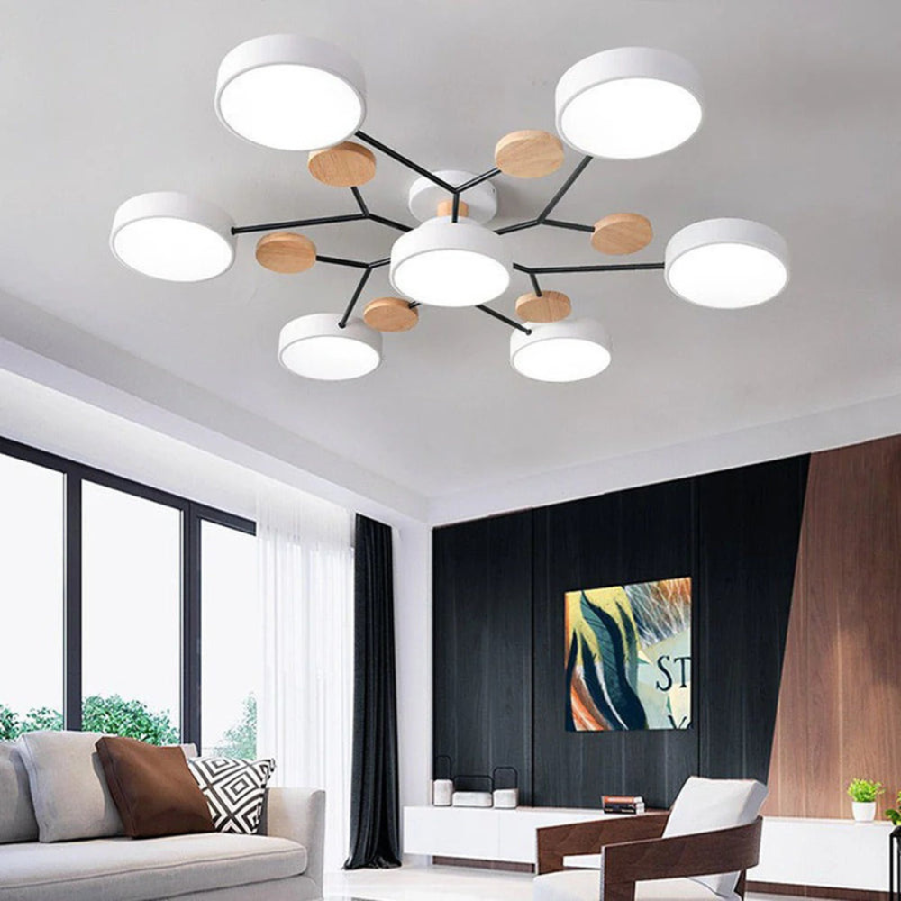 Sleek Halo LED Semi-Flush Ceiling Light for Modern Spaces | Ridorn