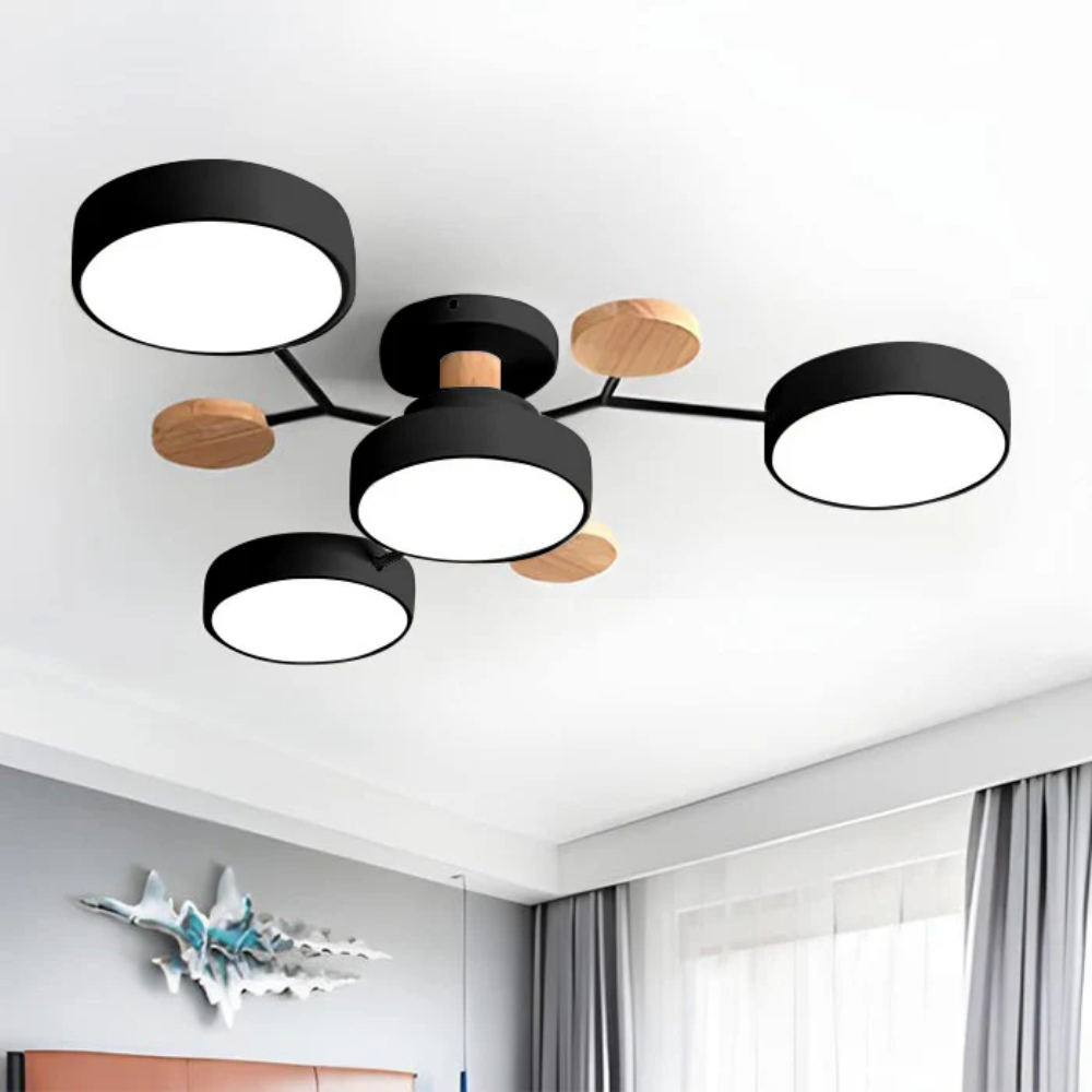Sleek Halo LED Semi-Flush Ceiling Light for Modern Spaces | Ridorn