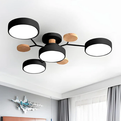 Sleek Halo LED Semi-Flush Ceiling Light for Modern Spaces | Ridorn