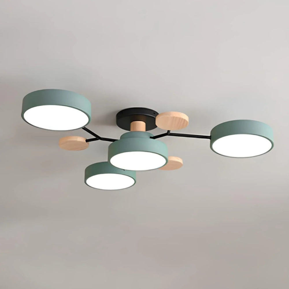 Sleek Halo LED Semi-Flush Ceiling Light for Modern Spaces | Ridorn