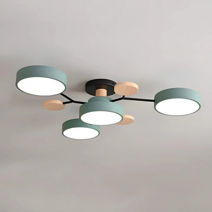 Sleek Halo LED Semi-Flush Ceiling Light for Modern Spaces | Ridorn