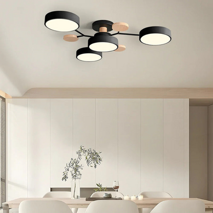 Sleek Halo LED Semi-Flush Ceiling Light for Modern Spaces | Ridorn