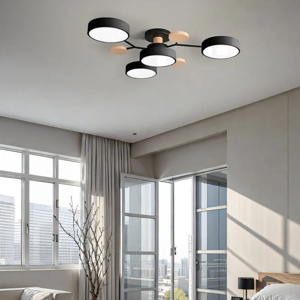 Sleek Halo LED Semi-Flush Ceiling Light for Modern Spaces | Ridorn