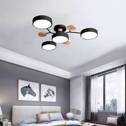 Sleek Halo LED Semi-Flush Ceiling Light for Modern Spaces | Ridorn