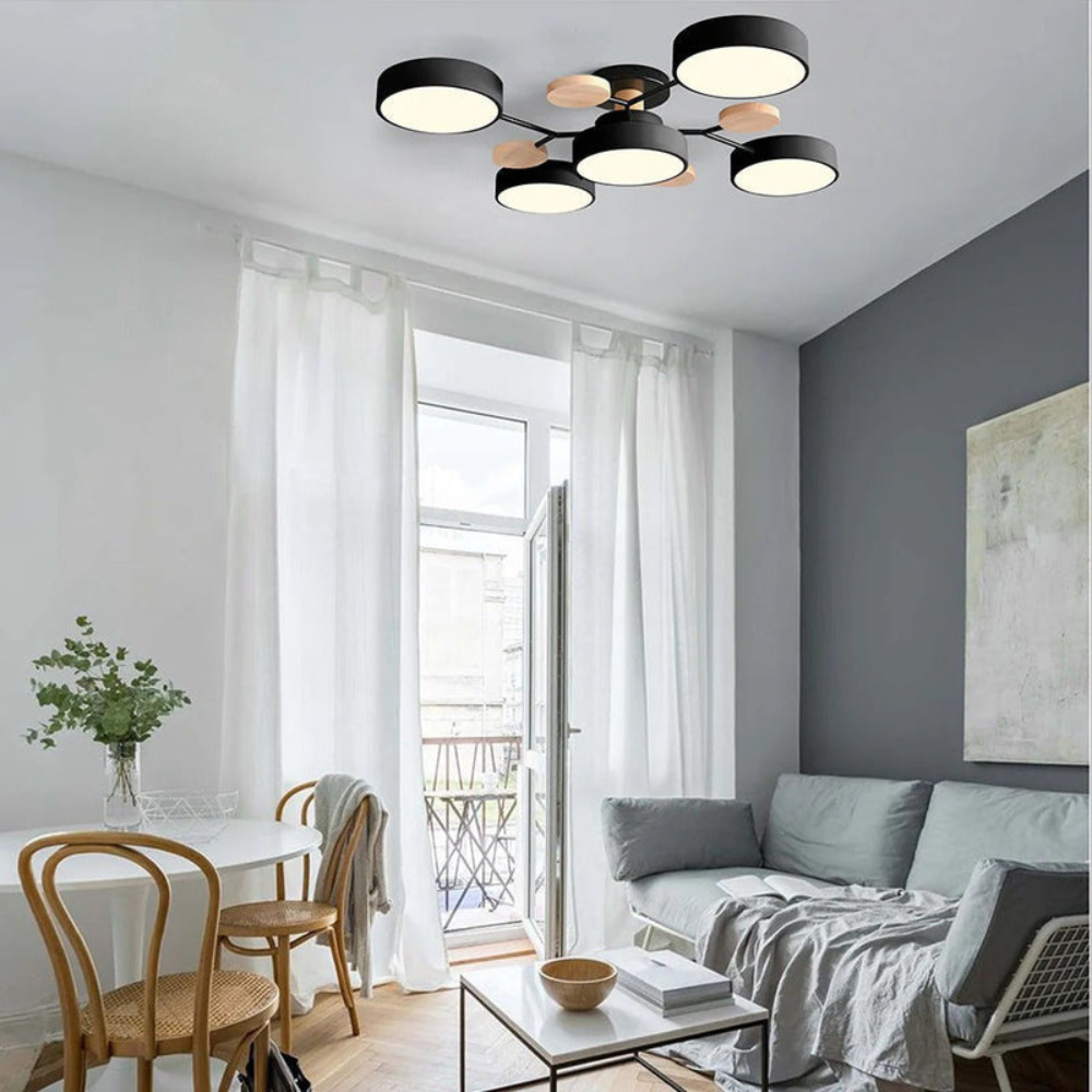 Sleek Halo LED Semi-Flush Ceiling Light for Modern Spaces | Ridorn