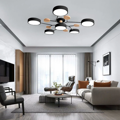 Sleek Halo LED Semi-Flush Ceiling Light for Modern Spaces | Ridorn