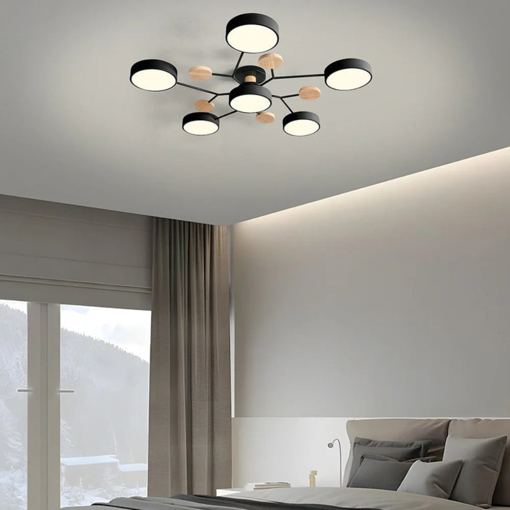 Sleek Halo LED Semi-Flush Ceiling Light for Modern Spaces | Ridorn
