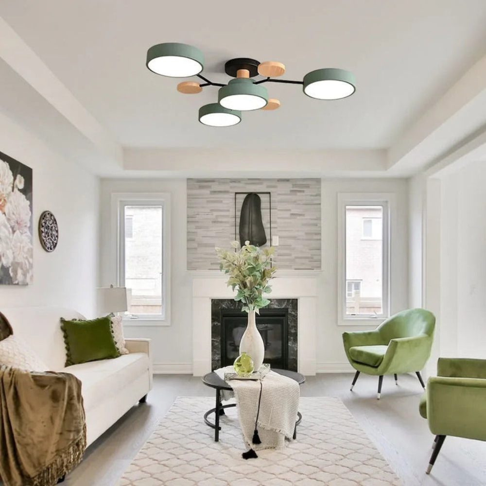 Sleek Halo LED Semi-Flush Ceiling Light for Modern Spaces | Ridorn