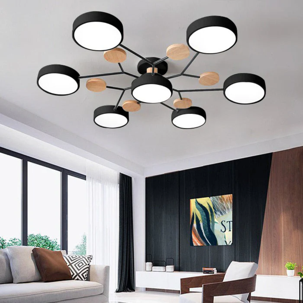 Sleek Halo LED Semi-Flush Ceiling Light for Modern Spaces | Ridorn