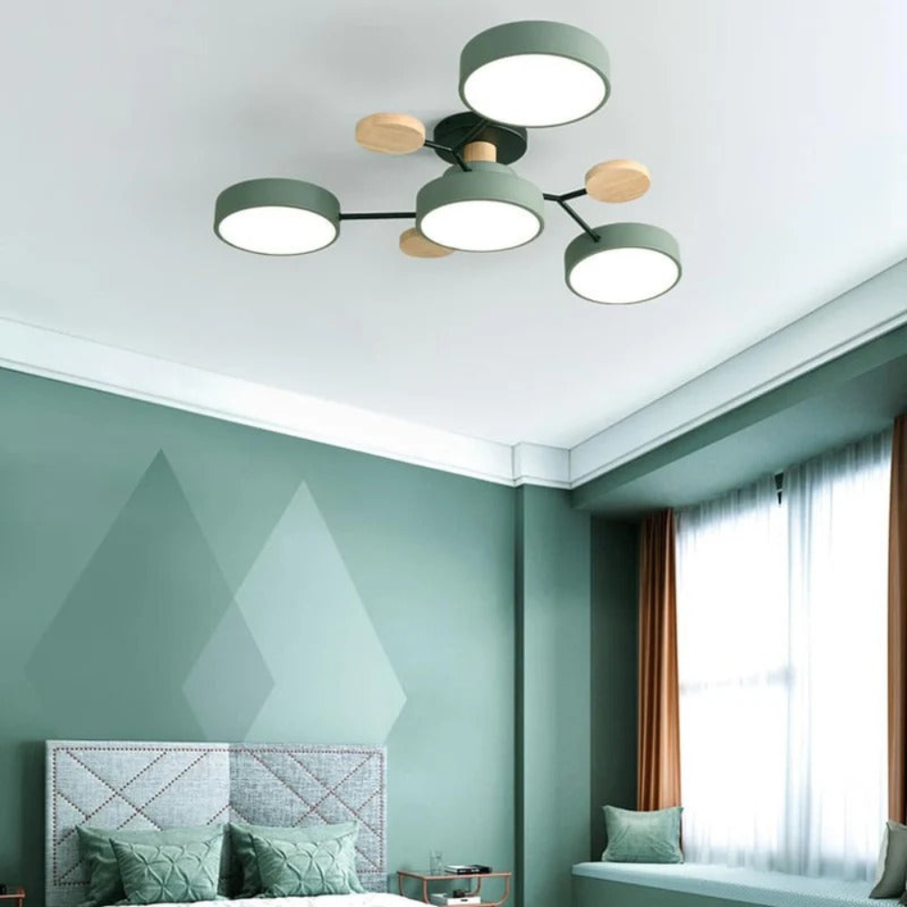 Sleek Halo LED Semi-Flush Ceiling Light for Modern Spaces | Ridorn