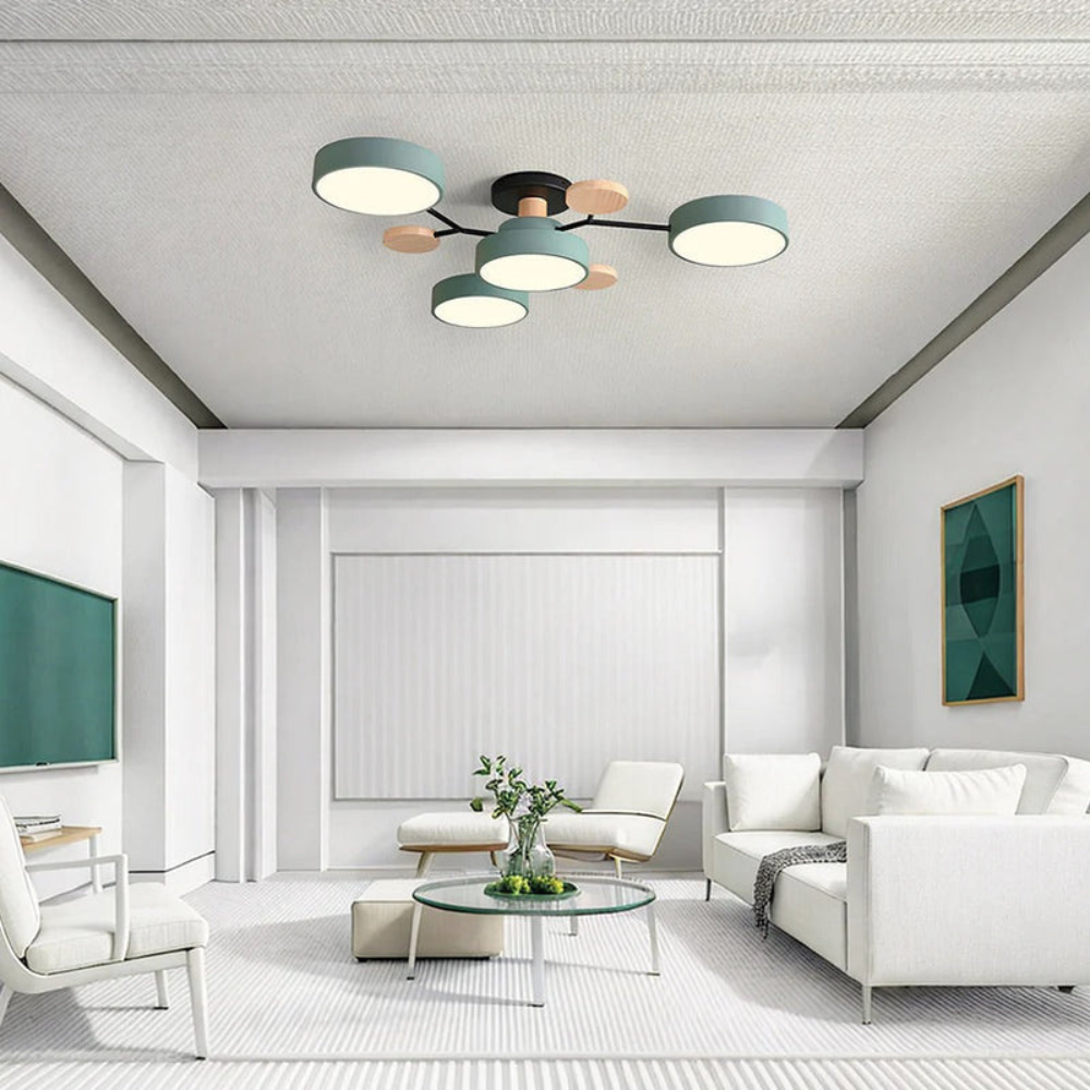 Sleek Halo LED Semi-Flush Ceiling Light for Modern Spaces | Ridorn