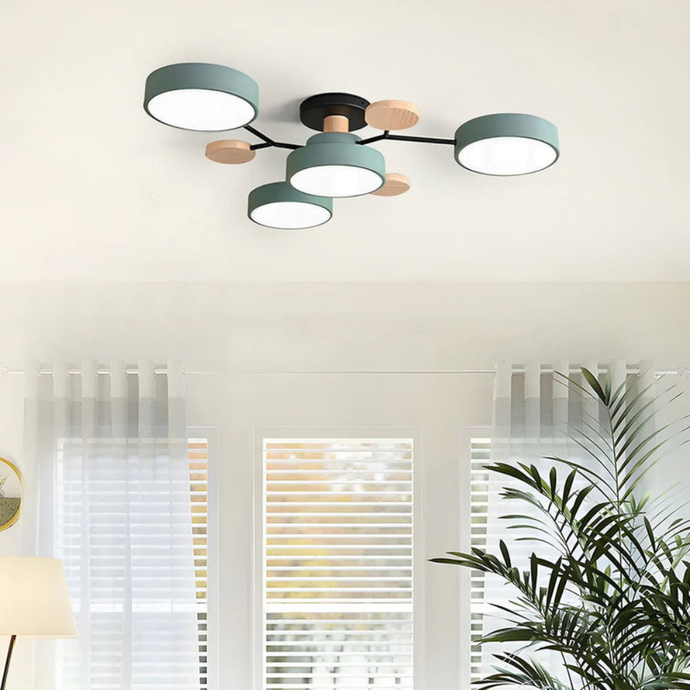 Sleek Halo LED Semi-Flush Ceiling Light for Modern Spaces | Ridorn