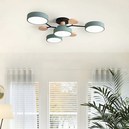Sleek Halo LED Semi-Flush Ceiling Light for Modern Spaces | Ridorn