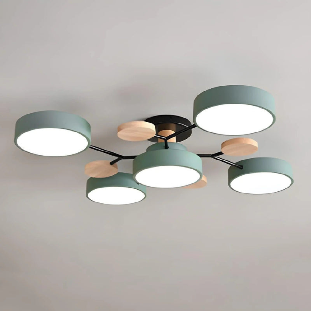 Sleek Halo LED Semi-Flush Ceiling Light for Modern Spaces | Ridorn