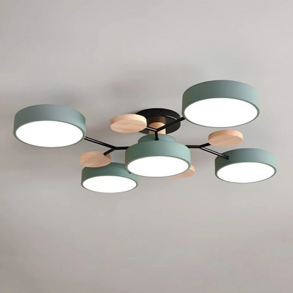 Sleek Halo LED Semi-Flush Ceiling Light for Modern Spaces | Ridorn