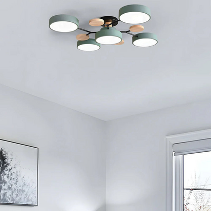 Sleek Halo LED Semi-Flush Ceiling Light for Modern Spaces | Ridorn